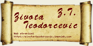 Života Teodorčević vizit kartica
